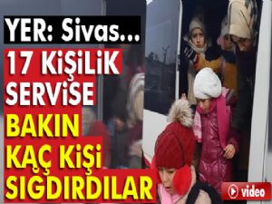 17 kişilik öğrenci servisinden 42 kişi çıktı