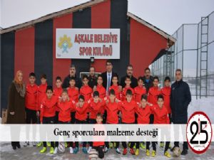  Genç sporculara malzeme desteği