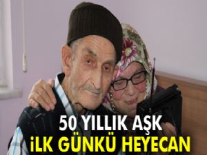 Yaşlı çift, 50 yıllık birlikteliklerini devam ettiriyor