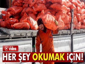 Üniversite öğrencisi kömür taşıyarak okuyor