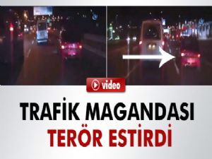 Trafikte makas atan maganda ortalığı birbirine kattı