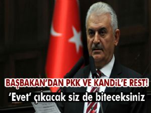 Başbakan Yıldırım'dan PKK ve Kandil'e rest!