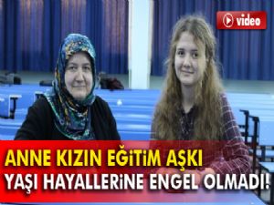 47 yaşında kızıyla birlikte üniversite sıralarına oturdu