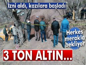 Yusufeli'nde 3 ton altın için define kazısı başlattılar