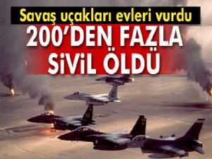 Musul'da savaş uçakları bomba yağdırdı: 200'den fazla ölü