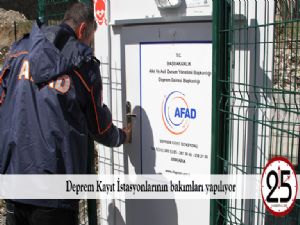  Deprem Kayıt İstasyonlarının bakımları yapılıyor