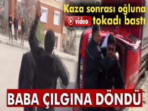 Kazayı oğlunun arkadaşının yaptığını öğrenen baba çılgına döndü