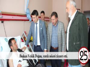  Başkan Vekili Doğan, yaralı askeri ziyaret etti