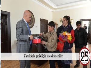 Çanakkale gezisine için teşekkür ettiler