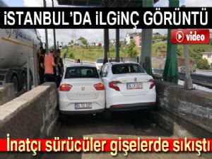 İnatçı sürücüler gişelerde sıkıştı