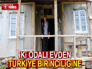 İki odalı evden Türkiye birinciliğine