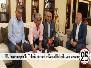  BB. Erzurumspor'da Teknik Antrenör Kemal Kılıç ile yola devam