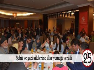 Şehit ve gazi ailelerine iftar yemeği verildi