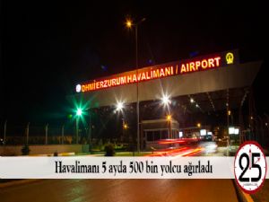 Havalimanı 5 ayda 500 bin yolcu ağırladı