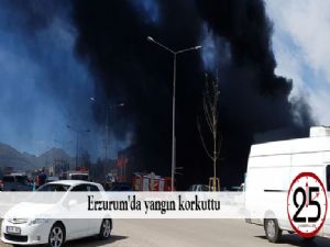  Erzurum'da yangın korkuttu