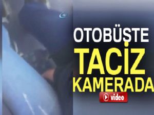 Yaşlı adamın genç kızı otobüste tacizi kamerada