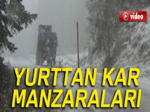 Yurttan kar manzaraları| Yurtta kış etkisini göstermeye başladı