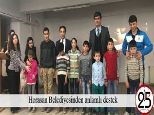  Horasan Belediyesinden anlamlı destek 