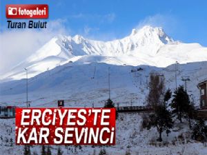 Erciyes'te kar sevinci