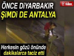 Yolda yürüyen kadına saldırıp taciz etti