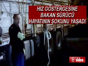 Hız göstergesine bakan sürücü hayatının şokunu yaşadı