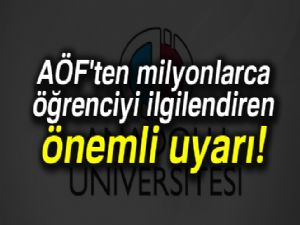 AÖF'ten milyonlarca öğrenciyi ilgilendiren önemli uyarı |AÖF sınav giriş belgesi nasıl alınır?