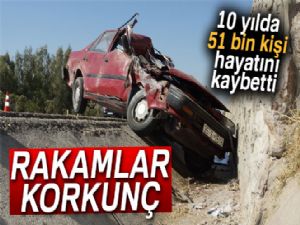 Trafik kazalarında 10 yılda 51 bin kişi yaşamını yitirdi