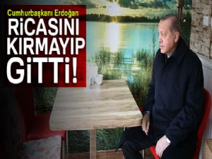 Cumhurbaşkanı Erdoğan'a Kastamonu'da çay ikram edildi