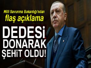 Cumhurbaşkanı Erdoğan'ın dedesi için Milli Savunma Bakanlığı'ndan flaş açıklama