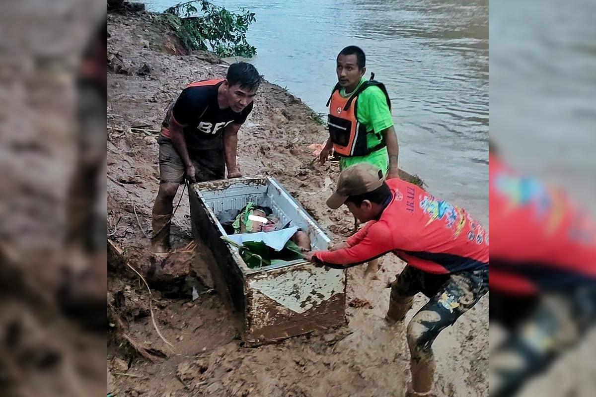 Filipinler'deki heyelandan buzdolabının içine saklanarak kurtuldu