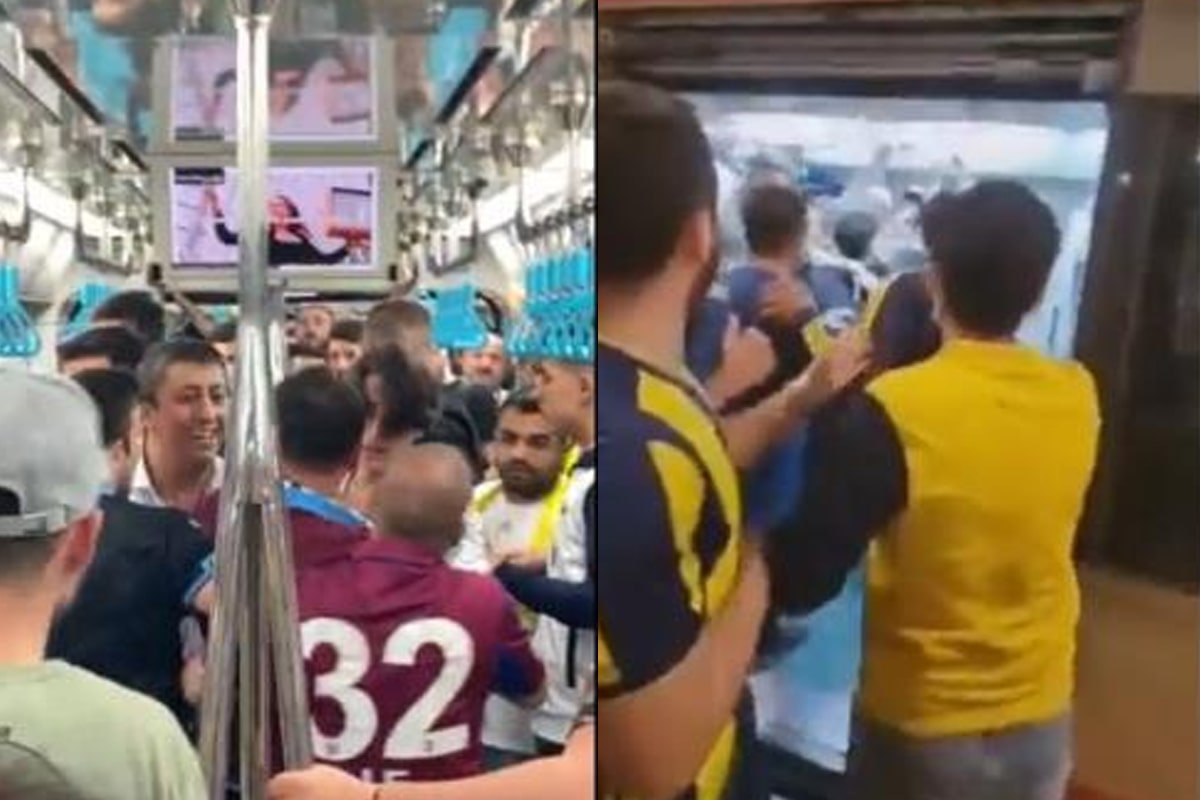 Marmaray'da Fenerbahçe ve Trabzonspor taraftarları arasında kavga çıktı