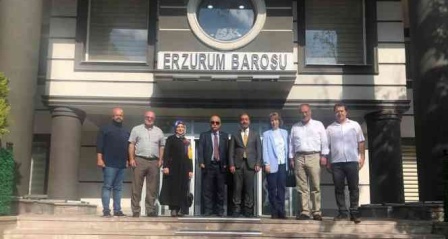 Mobbing ile Mücadele Derneği yönetiminden Erzurum Barosu'na nezaket ziyareti