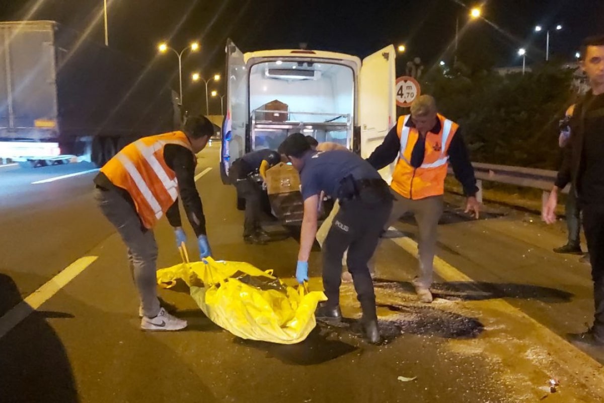 TEM'de yolun karşısına geçerken tırın çarptığı şahıs hayatını kaybetti