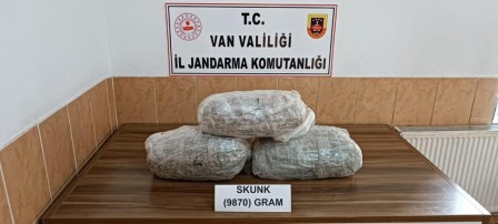 Van'da 9 kilo 870 gram skunk maddesi ele geçirildi